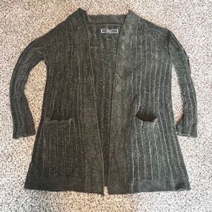 BNCI Hunter Green Ribbed Open Front‎ Cardigan with Pockets